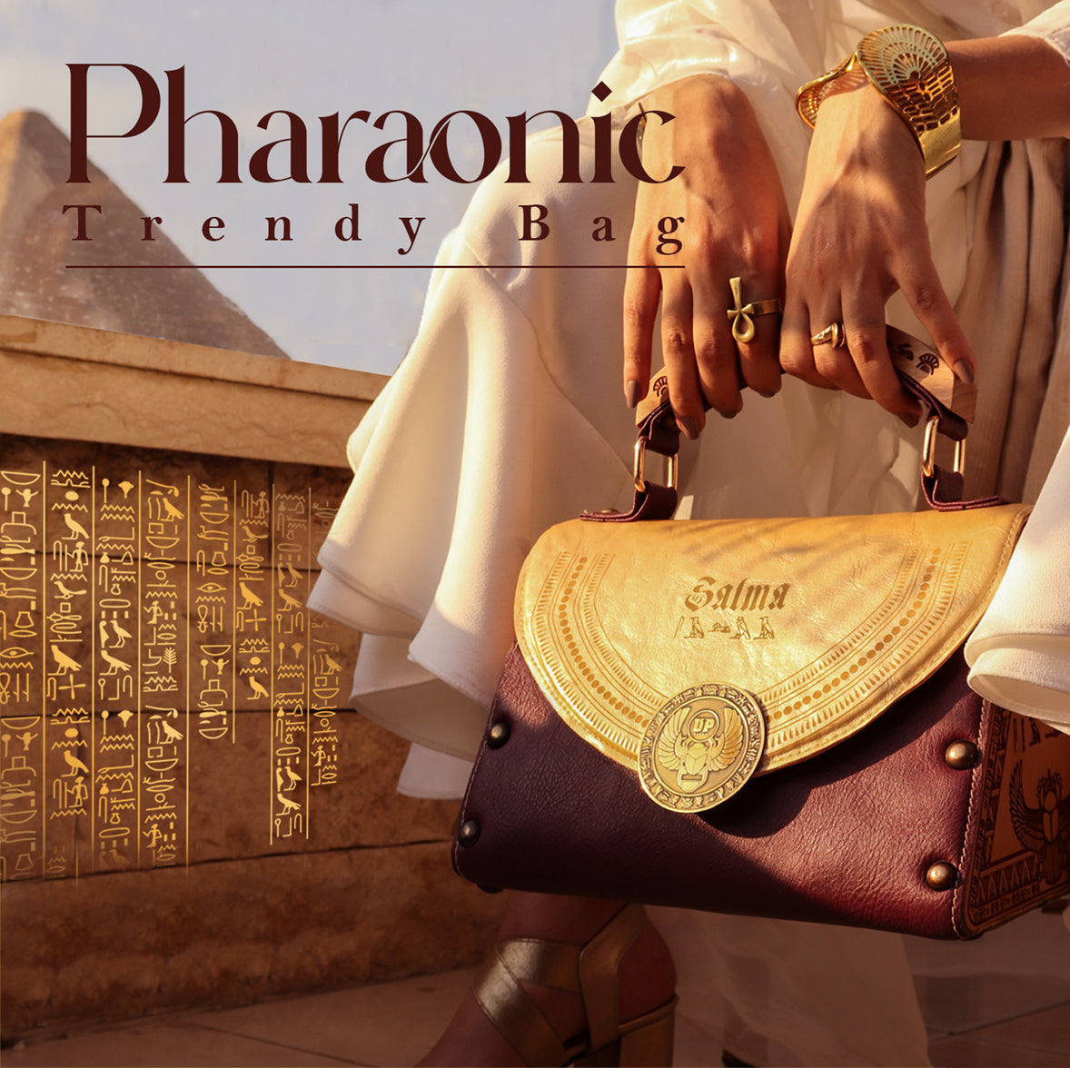 Pharaonic Trendy Bag "Kemet Gold"