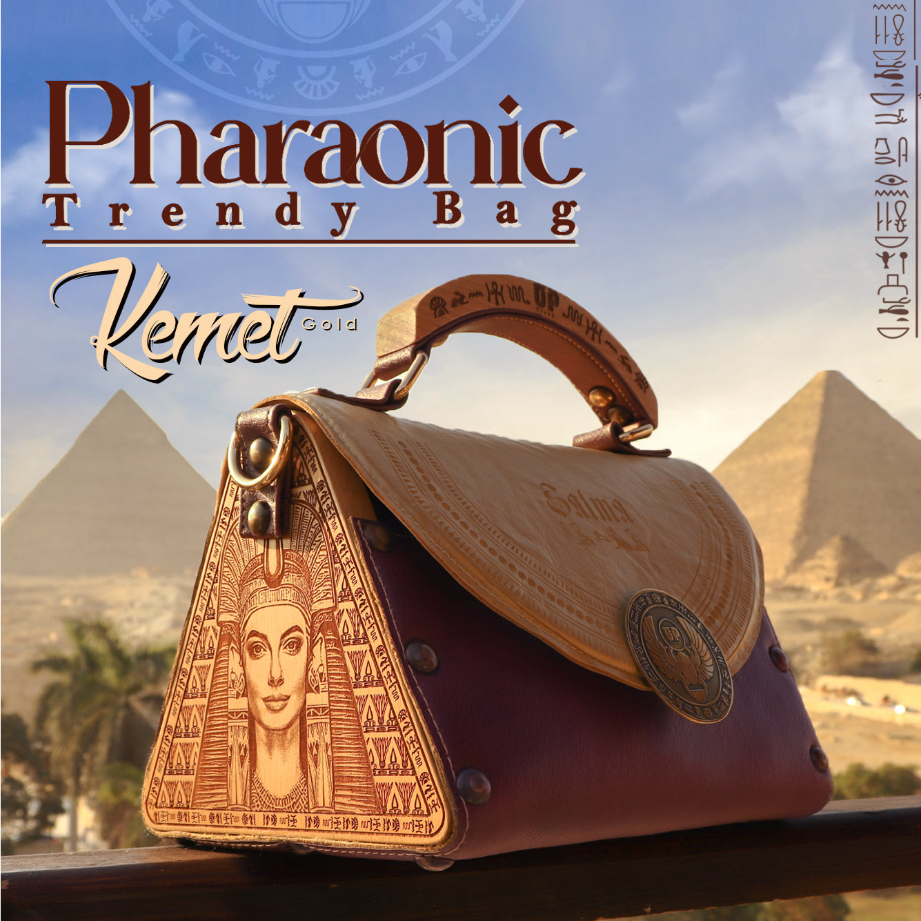 Pharaonic Trendy Bag "Kemet Gold"