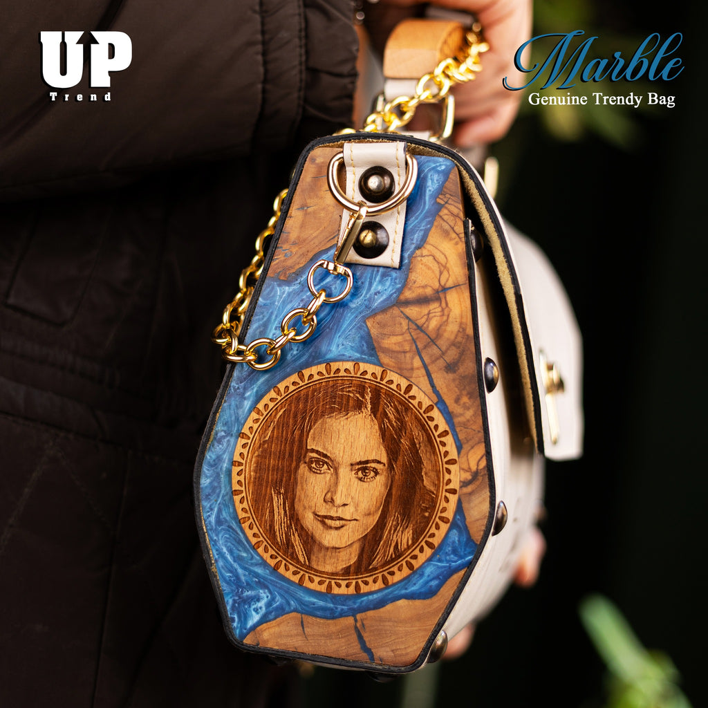 Marble Genuine Trendy Leather