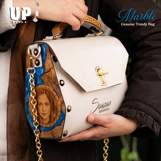 Marble Genuine Trendy Leather