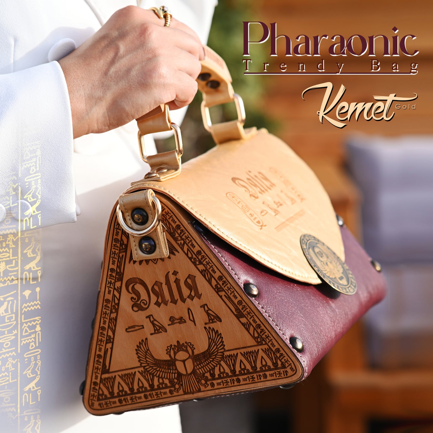 Pharaonic Trendy Bag "Kemet Gold"